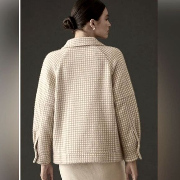 Greylin Anthropologie Taupe & Metallic Oversized Button Front Knit Shirt… - Picture 15 of 16